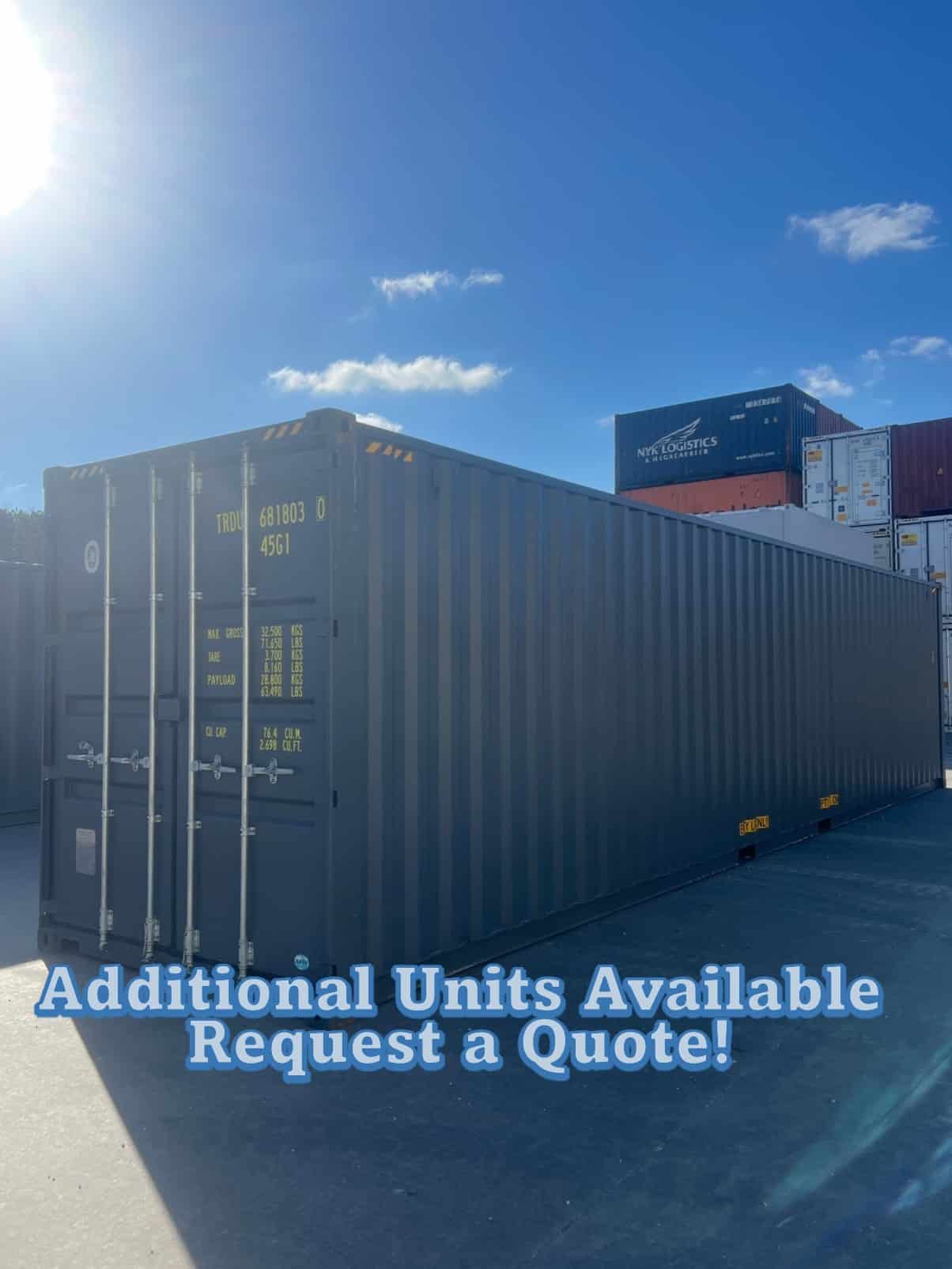 New 40’ High Cube Container - ContainerTech